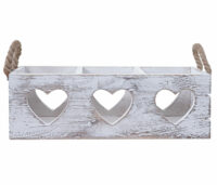 2x Shabby Chic Dekokiste Aufbewahrungsbox ~ weiss