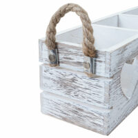 2x Shabby Chic Dekokiste Aufbewahrungsbox ~ weiss