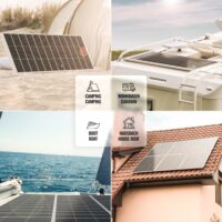 2x Solarpanel Monokristallin - 165W 18V für 12V Batterien Photovoltaik