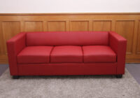 3-1-1 Sofagarnitur Couchgarnitur Loungesofa Lille Leder ~ rot