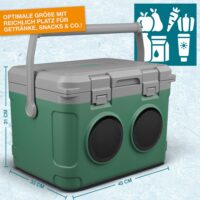 Bluetooth Kühlbox 21 Liter, tragbar und multifunktional als Musikkühlbox.
