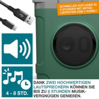 Bluetooth Kühlbox 21 Liter, tragbar und multifunktional als Musikkühlbox.