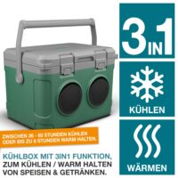 Bluetooth Kühlbox 21 Liter, tragbar und multifunktional als Musikkühlbox.