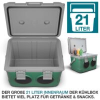 Bluetooth Kühlbox 21 Liter, tragbar und multifunktional als Musikkühlbox.