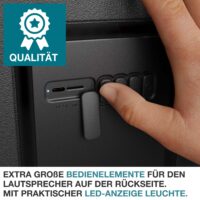 Tragbare 3-in-1 Musikkühlbox mit Bluetooth, 21 Liter, stylisch für Events.