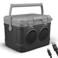 Tragbare 3-in-1 Musikkühlbox mit Bluetooth, 21 Liter, stylisch für Events.