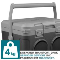 Tragbare 3-in-1 Musikkühlbox mit Bluetooth, 21 Liter, stylisch für Events.