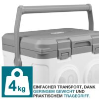 Kühlbox mit Lautsprecher, 21 Liter, stylisches Design, ideal für Musikliebhaber.