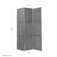 3-teiliger Paravent Raumteiler aus Holz Braun