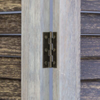 3-teiliger Paravent Raumteiler aus Holz Braun-Grau