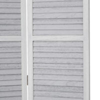 3-teiliger Paravent Raumteiler aus Holz Grau