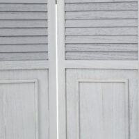 3-teiliger Paravent Raumteiler aus Holz Grau