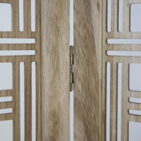 3-teiliger Paravent Raumteiler aus Holz Natur