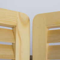 3-teiliger Paravent Raumteiler aus Holz Natur