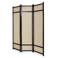 3-teiliger Paravent Raumteiler aus Holz Natur