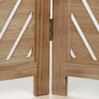 3-teiliger Paravent Raumteiler aus Holz Natur