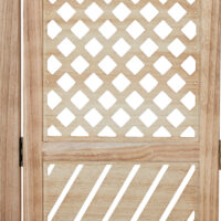 3-teiliger Paravent Raumteiler aus Holz Natur