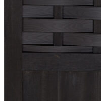 3-teiliger Paravent Raumteiler aus Holz Schwarz