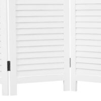 3-teiliger Paravent Raumteiler aus Holz Weiss