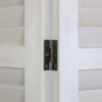 3-teiliger Paravent Raumteiler aus Holz Weiss