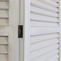 3-teiliger Paravent Raumteiler aus Holz Weiss