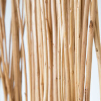 3-teiliger Paravent Raumteiler aus Weidenholz Braun