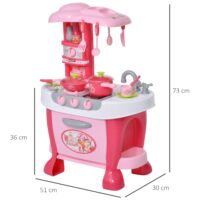 38tlg. Kinderküche Spielküche Spielzeugküche Rosa