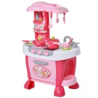 38tlg. Kinderküche Spielküche Spielzeugküche Rosa