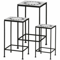 3er Set Blumenständer Blumenregal aus Metal
