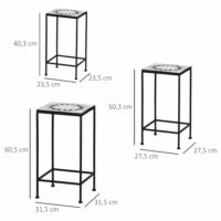 3er Set Blumenständer Blumenregal aus Metal