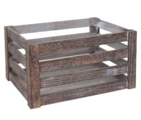 3er Set Holzkiste Weinkiste Shabby-Look braun