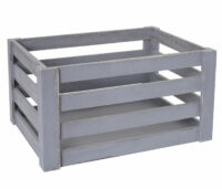 3er Set Holzkiste Weinkiste Shabby-Look grau