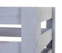 3er Set Holzkiste Weinkiste Shabby-Look grau