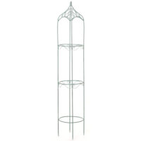 3er Set Rankhilfe Rankgitter Höhe 162/140/114cm antik-grün