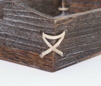 3er Set Serviertablett Holztablett Shabby-Look ~ braun