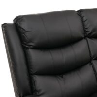 3er Kinosessel Relaxsessel Kunstleder mit Liegefunktion schwarz