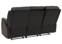 3er Kinosessel Relaxsessel Kunstleder mit Liegefunktion schwarz