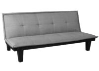 3er-Schlafsofa mit Schlaffunktion Textil 170x100cm hellgrau