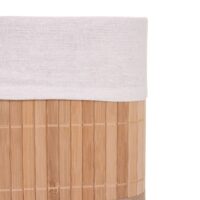 3er Set Aufbewahrungskorb Bambus Ordnungsbox naturfarben