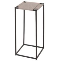 3er-Set Blumentische stapelbar Metall Papierseil grau