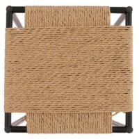 3er-Set Blumentisch Beistelltisch stapelbar Metall Papierseil natur