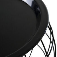 3er-Set Couchtisch mit abnehmbarer Tischplatte Schwarz