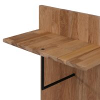 3er-Set Garderobenpaneel Wandgarderobe Massivholz Ablage Haken Eiche