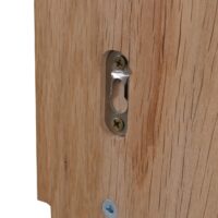 3er-Set Garderobenpaneel Wandgarderobe Massivholz Ablage Haken Eiche