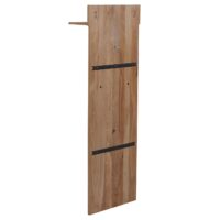 3er-Set Garderobenpaneel Wandgarderobe Massivholz Ablage Haken Eiche