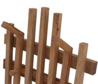 3er-Set Garderobenpaneel Wandgarderobe Massivholz Eiche