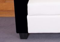 3er Sofa Couch Loungesofa Kunstleder Leder weiss schwarz