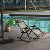 3in1 Hochlehner Schaukelstuhl Liegestuhl Gartenstuhl – faltbar