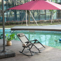 3in1 Hochlehner Schaukelstuhl Liegestuhl Gartenstuhl – faltbar