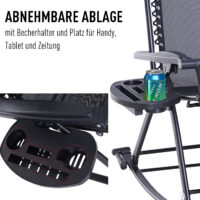 3in1 Hochlehner Schaukelstuhl Liegestuhl Gartenstuhl – faltbar